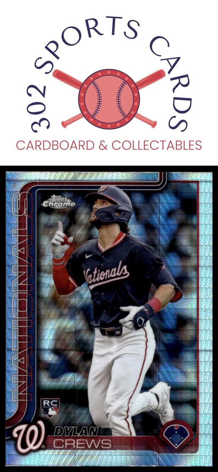 2025 Topps Chrome #146 Dylan Crews Geometric Refractors