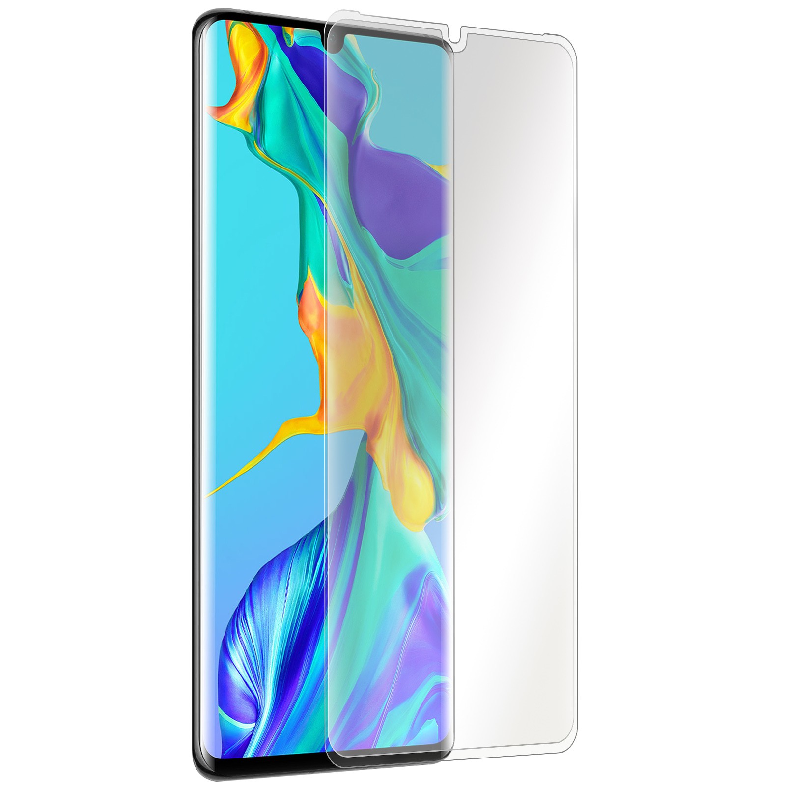 Verre trempé transparent 9H pour Huawei P30 Pro pour sécuriser l'écran incurvé au quotidien