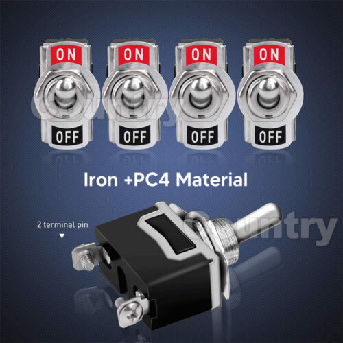 5x Waterproof Toggle Flick Switch 12V ON/OFF Car Dash Light Metal 12 Volt Boot - Picture 3 of 11