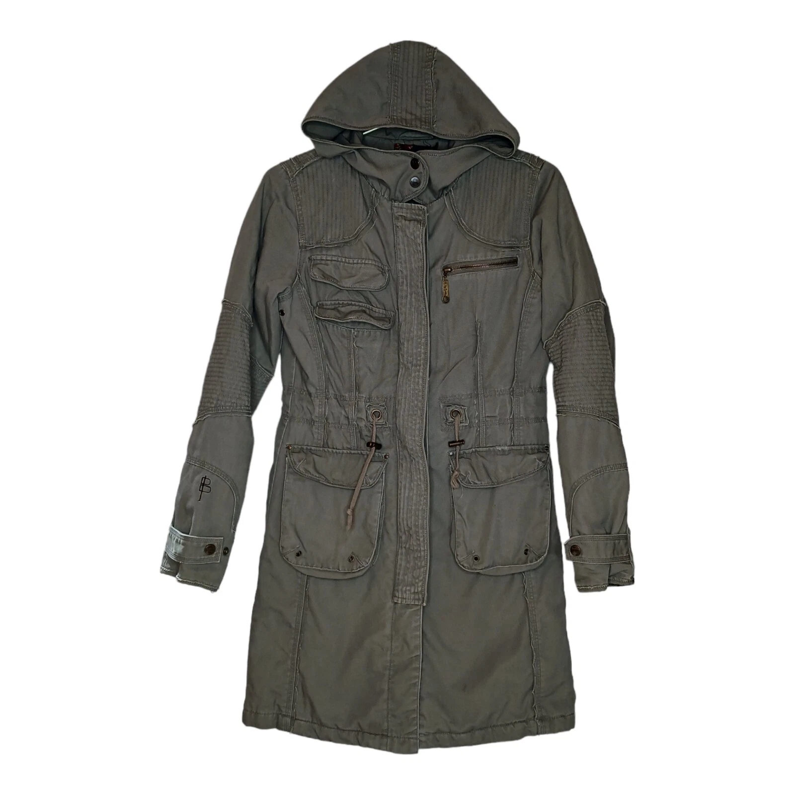 burton utility military cargo hooded jacket