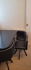 Black 6 chair and table set - Barely used New!