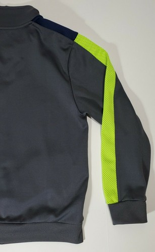 GAP Kids Boy Full Zip Sweater fleece Jacket Gray Green Athletic Wear Sz XL (12) - Picture 8 of 9