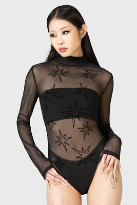 KILLSTAR Bodysuit - Mercury Of Celestial Mesh Sterne Goth Gothic Alternative