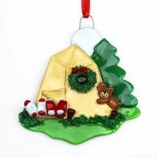 Camping Personalized Christmas Tree Ornament
