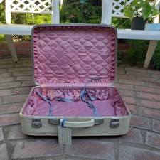 Vintage MCM Amelia Earhart Luggage Suitcase Ivory White 27