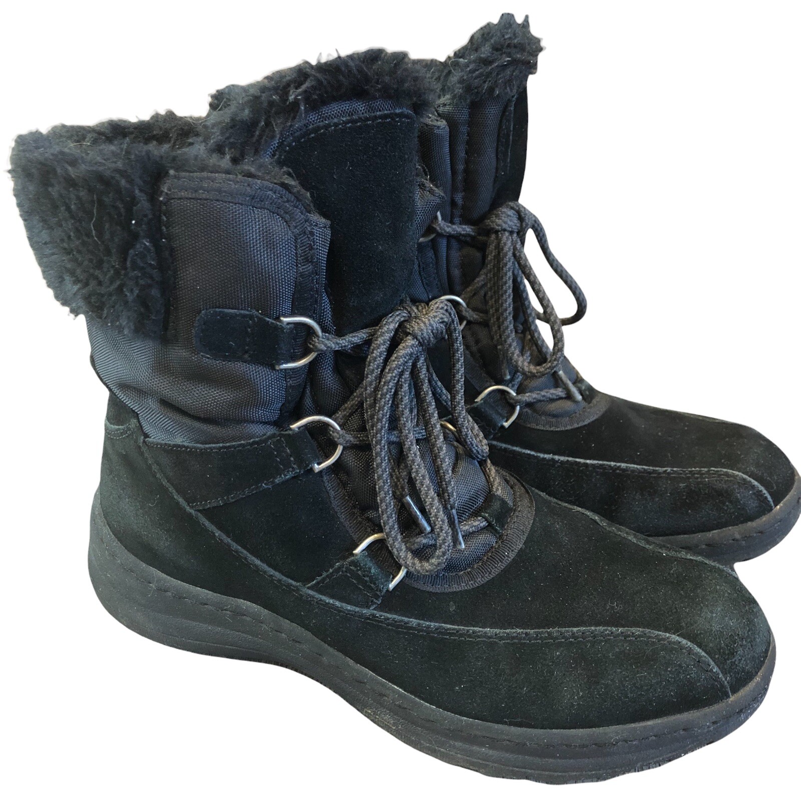 BareTraps Aero Black Leather Faux Fur 