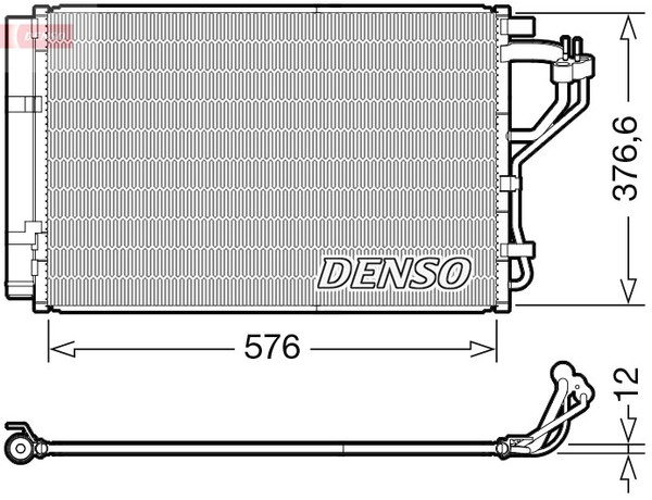 Denso Kondensator Klimaanlage Mit Trockner FüR Hyundai I30 Coupe GD KIA Cee'd JD-image