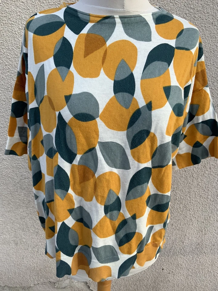 Seasalt Free Day Jumper TOP YELLOW Lemons Sunglow Organic Cotton KITSCH 14 16. - Image 2 of 4