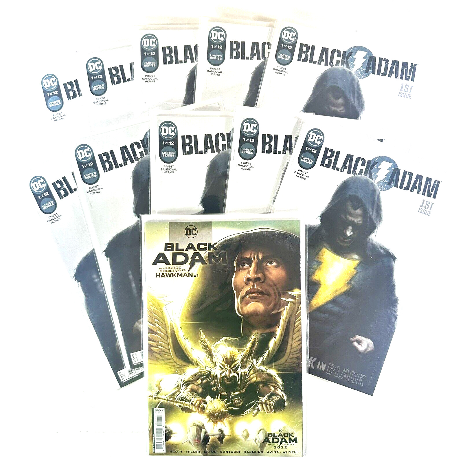 Black Adam #1 Lot of 10 issues + Justice Society Files Hawkman DC Comics 2022 NM