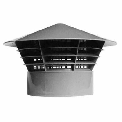 Lüftungsverschlusskappe 110mm - grau - Grill, Deckel, Bodenstapel, Lüftungskäfig, Regenmütze 4''
