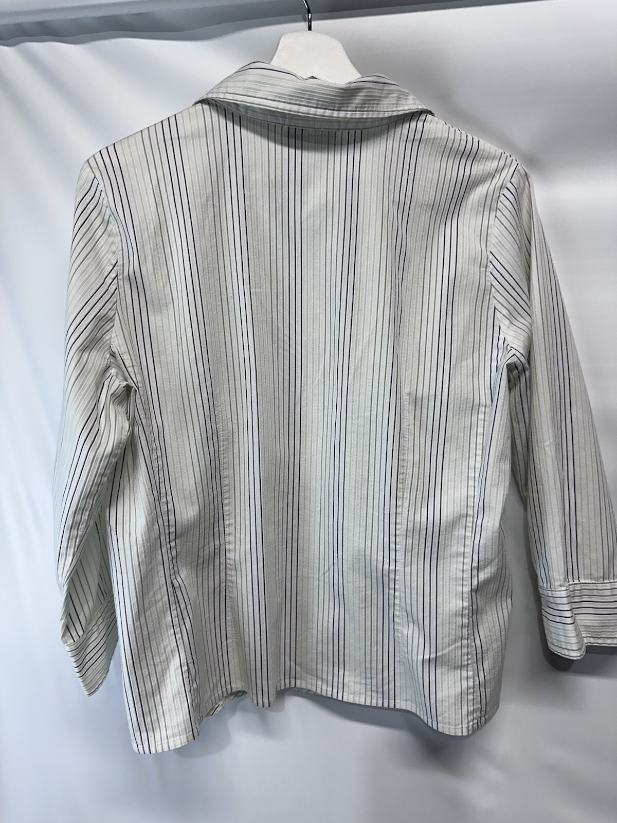 Worthington Stretch Button Front Collared Ivory S… - image 2