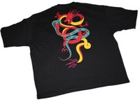 Herren T-SHIRT Shirt Kurzarm Oversize Drachen Schwarz Asos Gr. S Neu