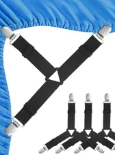 4pcs Bed Sheet Holder Strap - Fitted Sheet Fastener for Secure and Neat Bedding