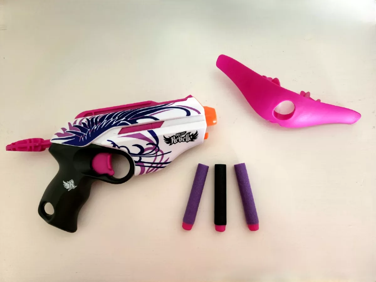 Nerf Rebelle Pink Crush Blaster Detachable Crossbow Arm 3 Darts