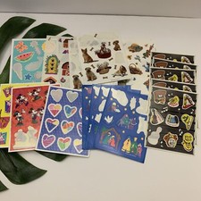 Hallmark Vintage 90s Random Stickers Lot Disney Christmas Dogs Flowers Cute