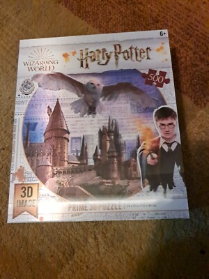 Harry Potter Prime 3D Image Puzzle Hogwarts Castle & Hedwig Flying 500 Pieces