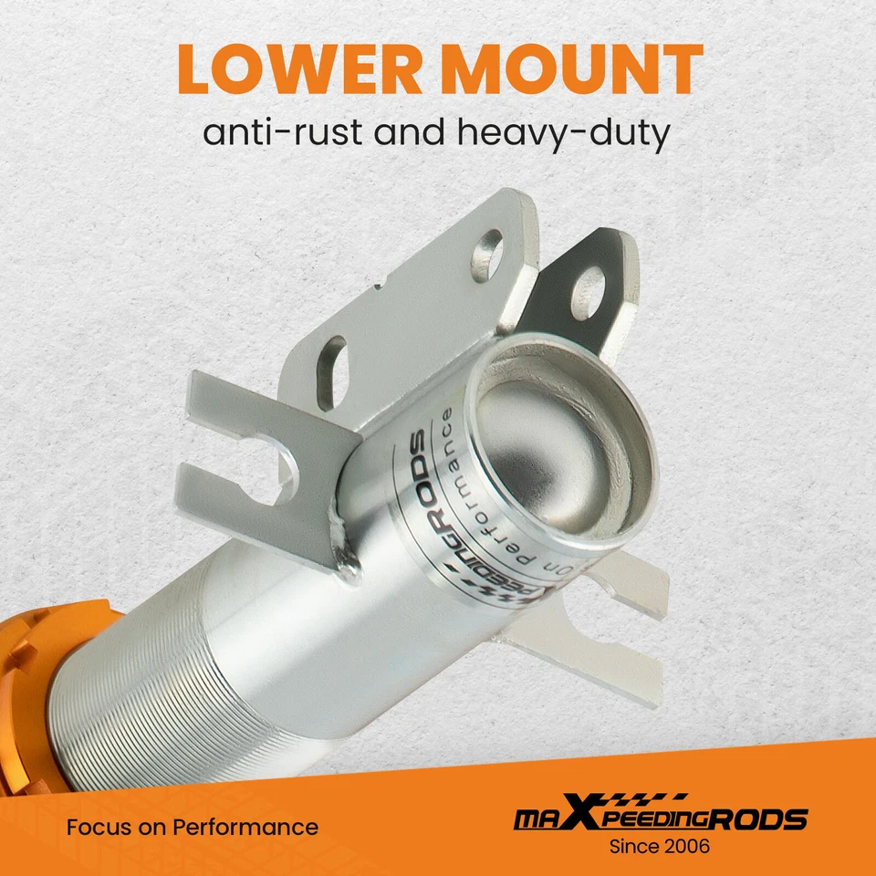 Coilover Kit for VW Golf I Rabbit Cabrio 74-84 Coilovers Volkswagen MK1 Gold - Imagem 3 de 4