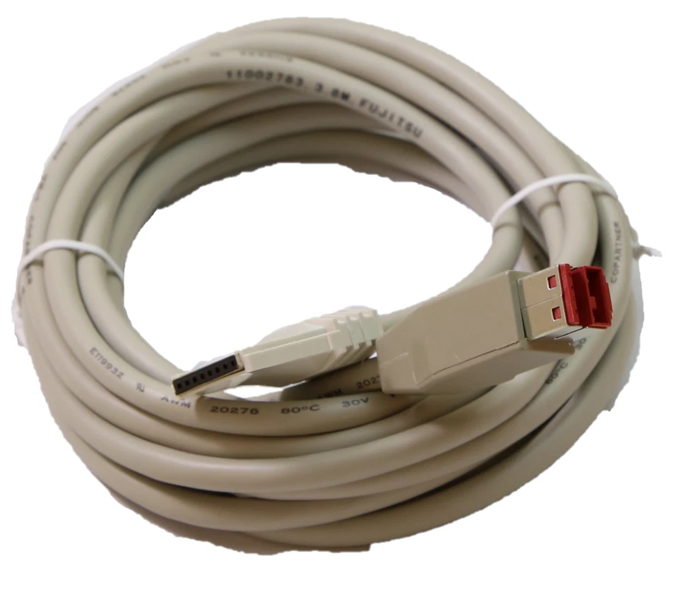 Box of 10 Powered USB Printer Cables; 24V, 3.8m for Fujitsu USCAN Genesis (New) - Image 2 of 4