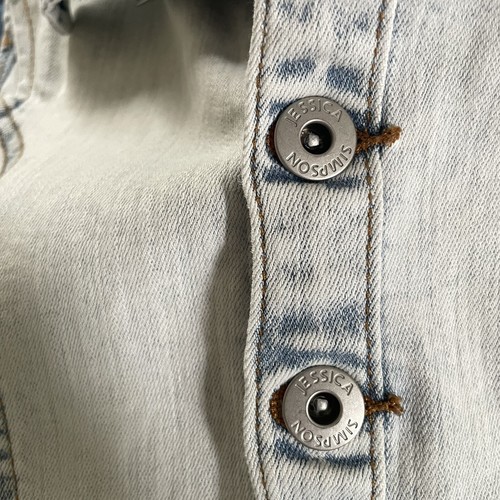 Jessica Simpson Girl's Size M Light denim sleeveless romper shorts Button Up - Picture 11 of 14