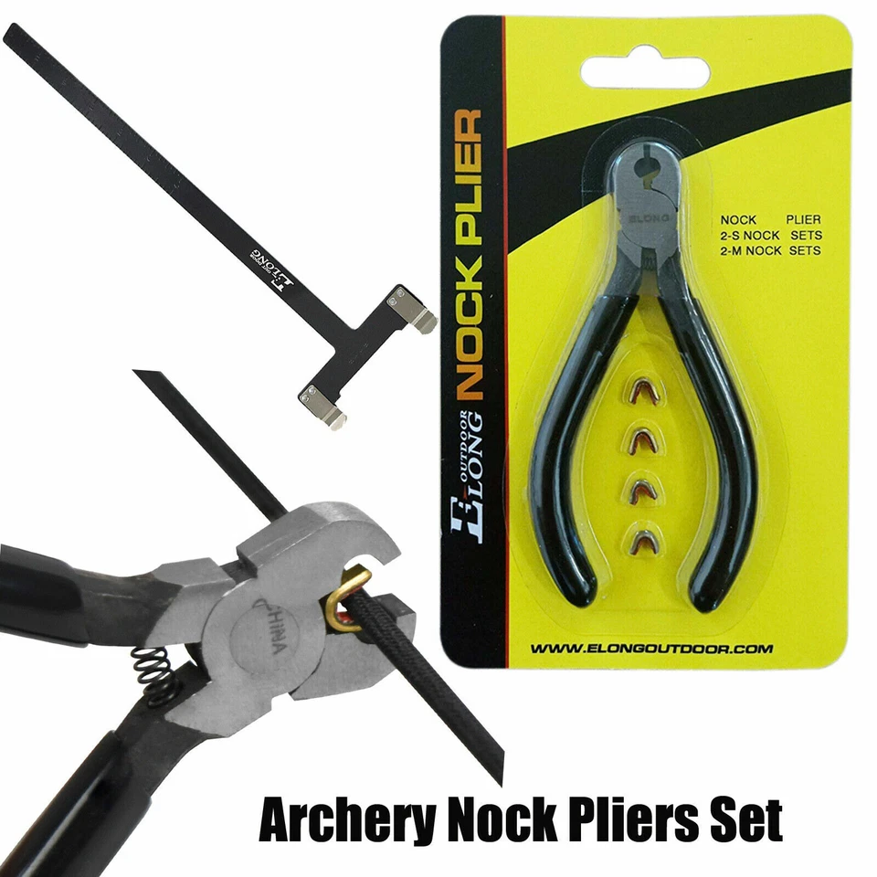 Archery String Nocking Points Pliers Strings Knock Set T Shape Bow Square Ruler - Image 2 of 4