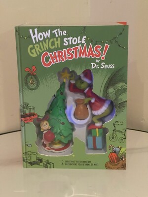 2 Pc Set HOW THE GRINCH STOLE CHRISTMAS Hallmark Ornament new CindyLou+Grinch