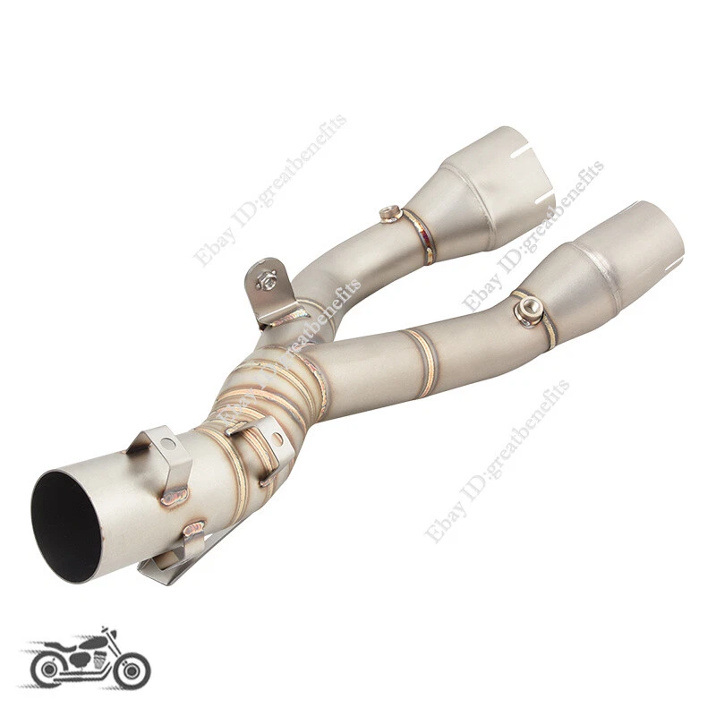 Sistema de escape deslizable para BMW S1000XR 2020-2023 tubo de enlace medio acero inoxidable Foto 3 de 4