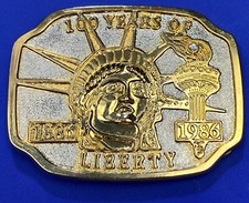 Patriotic Americana Statue of Liberty 100 Years of Liberty Vintage belt buckle
