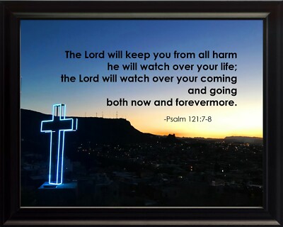 Psalm 121:7-8 The Lord Poster Print Picture or Framed Wall Art