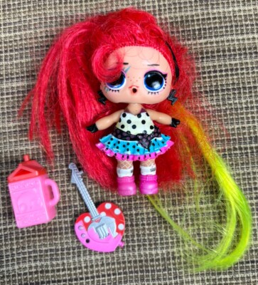 LOL Surprise Radical QT Tots (#RM-006) Remix: Hair Flip Doll Sippie Cup & Guitar