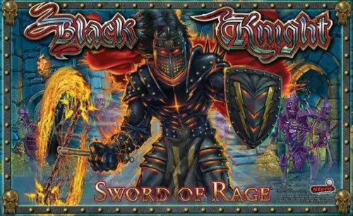 Stern Black Knight Sword Of Rage Pro Pinball Machine Translite 830-8427-N1 NOS!