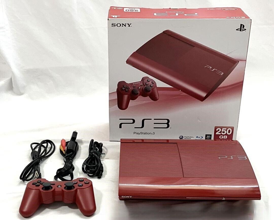 【年中無休】 SONY PlayStation w Console game Red Garnet B CECH-4000 PS3 3 PS3本体