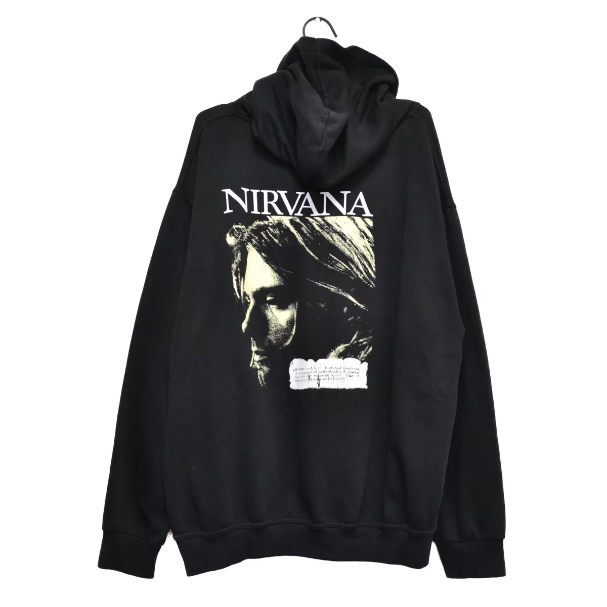Vintage Nirvana Kurt Cobain Double Sided Hoodie Size L