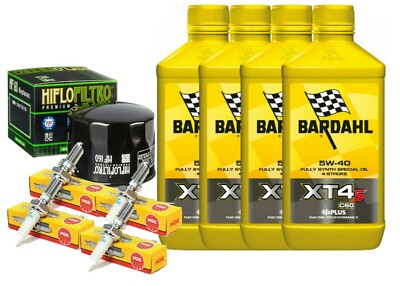 KIT TAGLIANDO BMW S/1000 RR 2010 4 LITRI BARDAHL XT4-S 5W40 FILTRO OLIO CANDELE