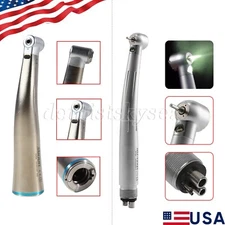 Dental Fiber Optic LED E-generator 4Holes Handpiece /1:1 LED Contra Angle PDM