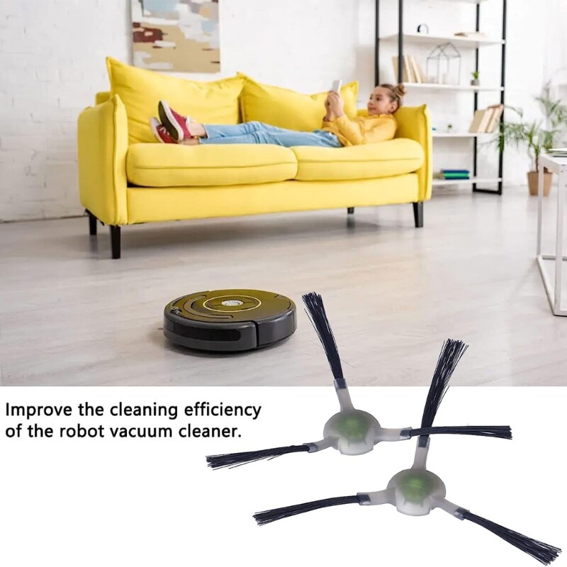 6PCS Side Brushes Compatible With Lefant M210, MOOSOO MT501 Robot Vacuum - Replacement Parts