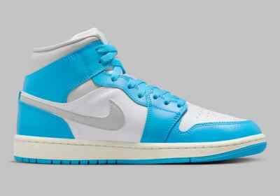 Nike Air Jordan 1 Mid 'Dark Powder Blue White Grey' BQ6472-400