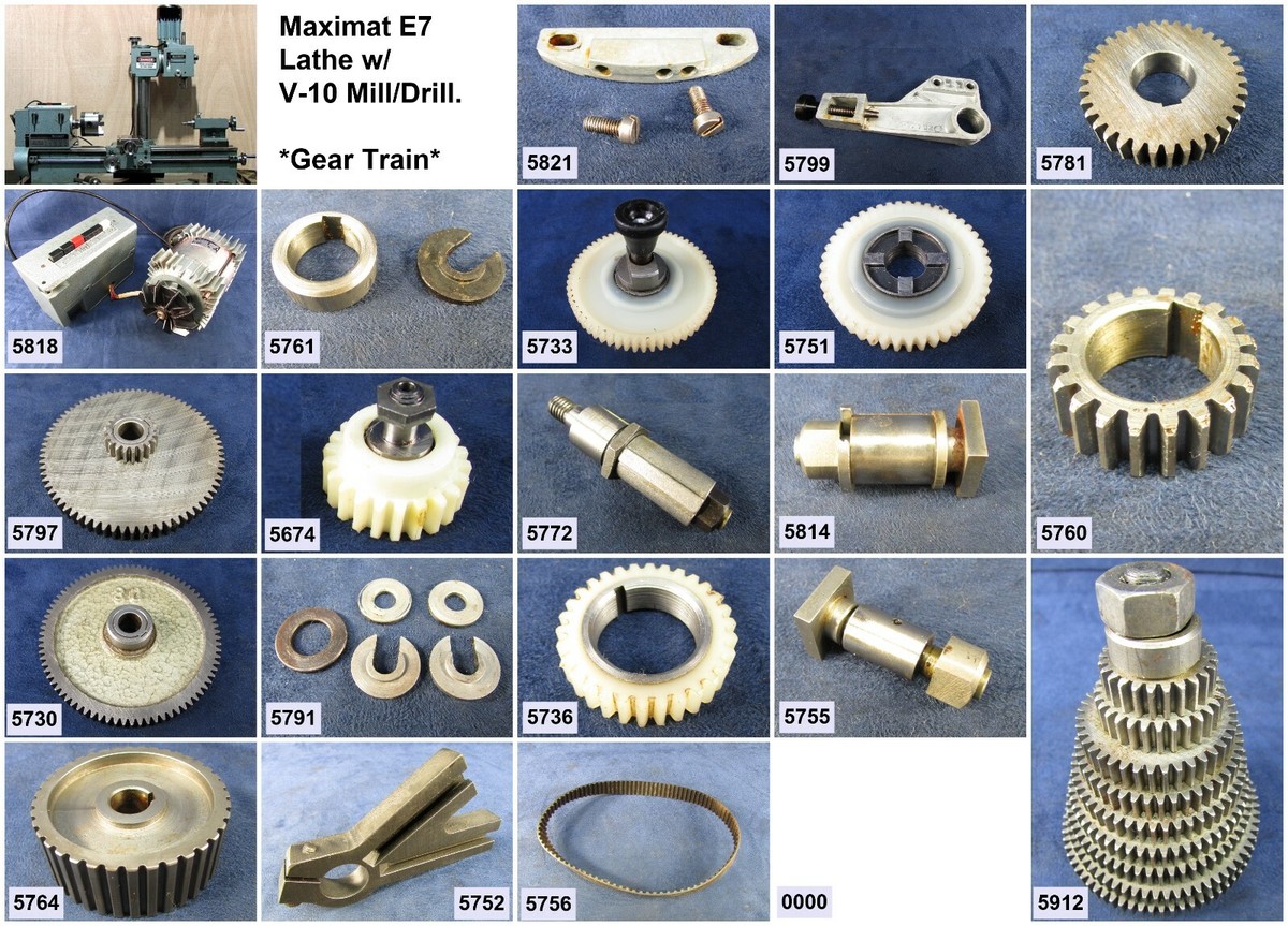EMCO Maximat 7 Lathe Parts & Accessories - Free Ship - Choose Your
