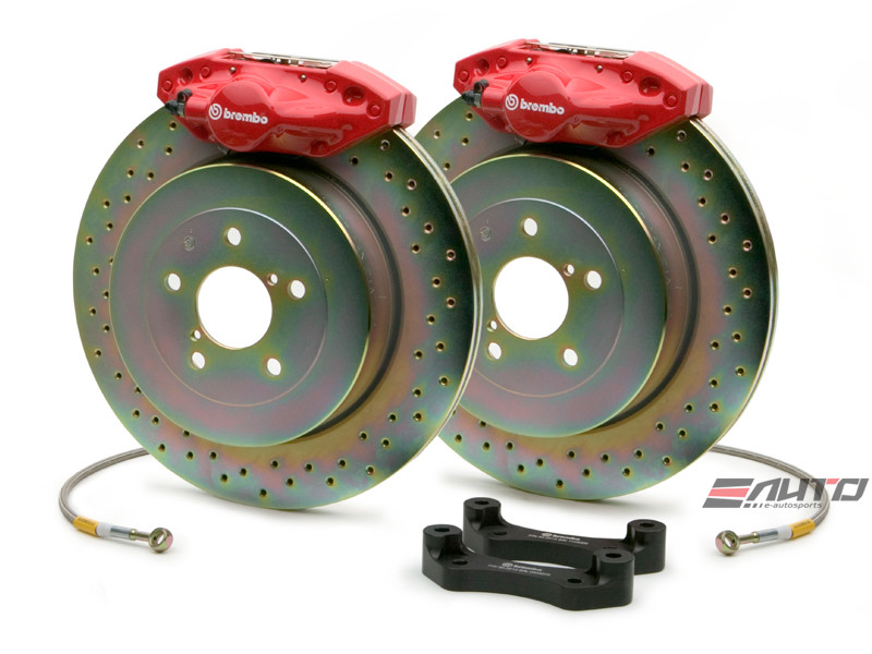 Brembo Rear GT Brake 2Pot Caliper Red 316x20 Drill Disc for