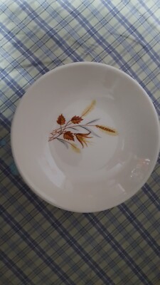 vintage golden wheat desert bowl