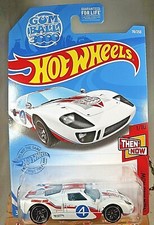 2021 Hot Wheels #78 Then and Now 1/10 FORD GT-40 White w/Black Pr5 Spoke Wheels