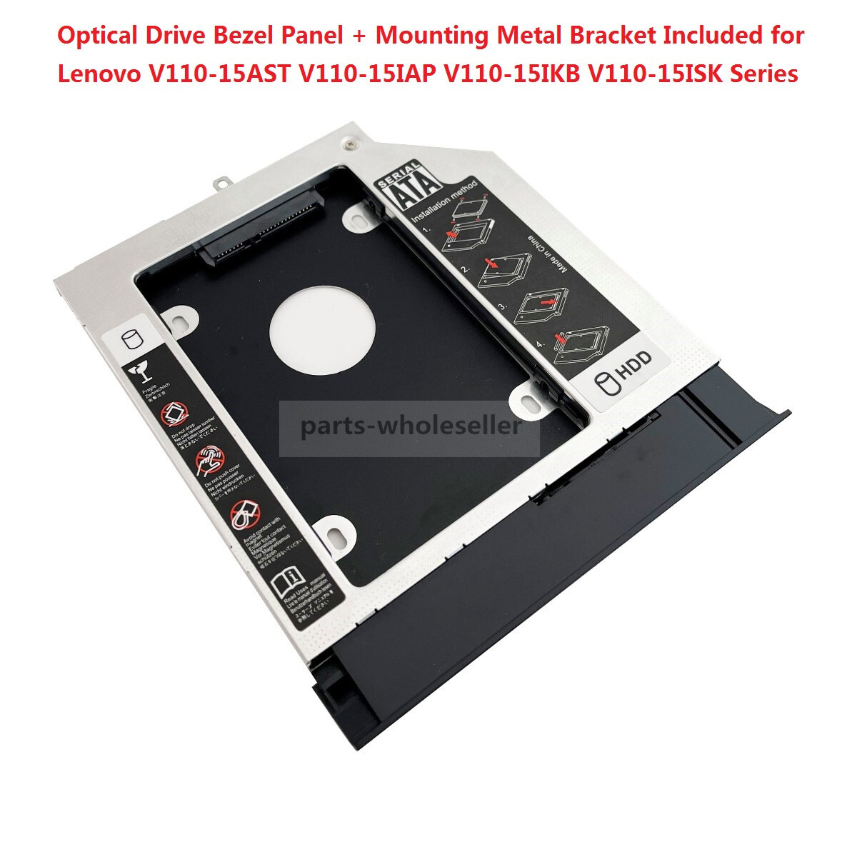2nd HDD SSD Hard Drive Caddy for Lenovo V110-15ISK V110-15IKB