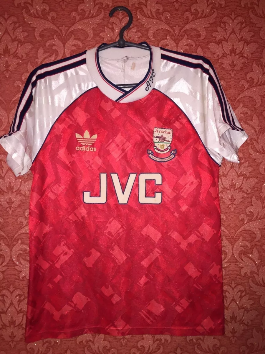 Específicamente Ceder Expresión 1990/1992 Arsenal home football shirt men&#039;s Adidas JVC rare vintage |  eBay