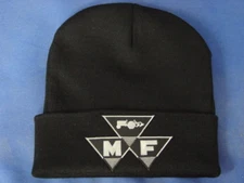 Massey Ferguson Knit Beanie Stocking Hat - Black - Triangle Logo