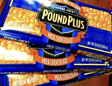 3 X Trader Joe's Pound Plus Belgium Milk Chocolate with Almonds Bars 17.6 oz ea