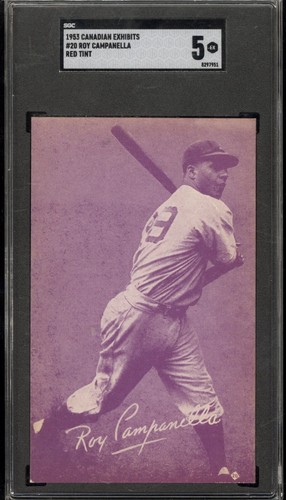 Roy Campanella [Red Tint] #20 1953 Canadian Exhibits card