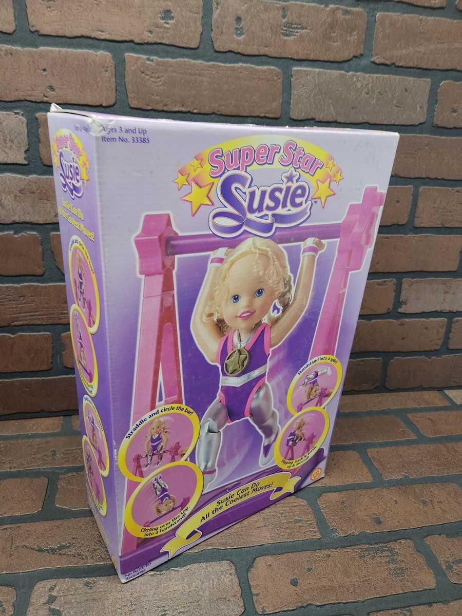 Super Star Susie Gymnastics Gymnast Bar Doll Vintage 1999 Toy Biz