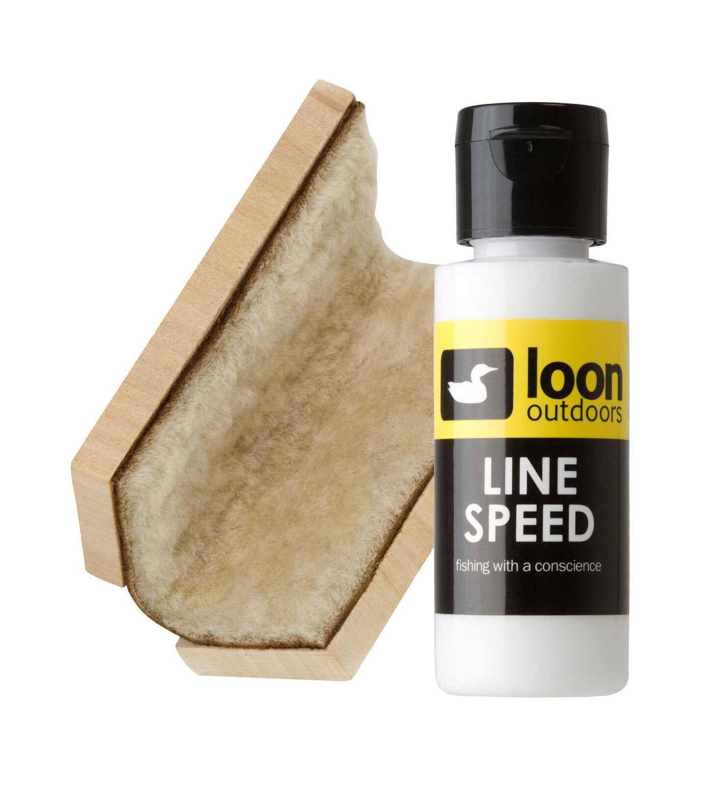Loon Outdoors Line Up Fly Fishing Line Cleaning Kit With Line Speed Sheepskin