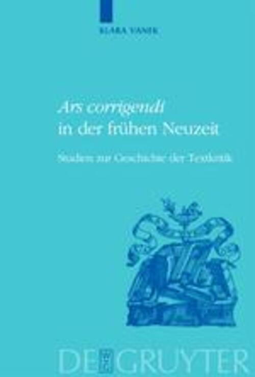 Thumbnail - Klara Vanek | Ars Corrigendi In Der Frühen Neuzeit | Buch | Deutsch