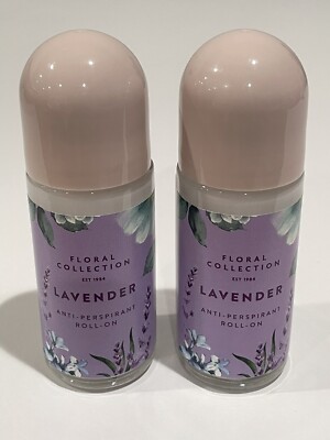 Marks & Spencer~M&S Floral Collection~Lavender Roll-on Deodorant 50ml x 2 - NEW