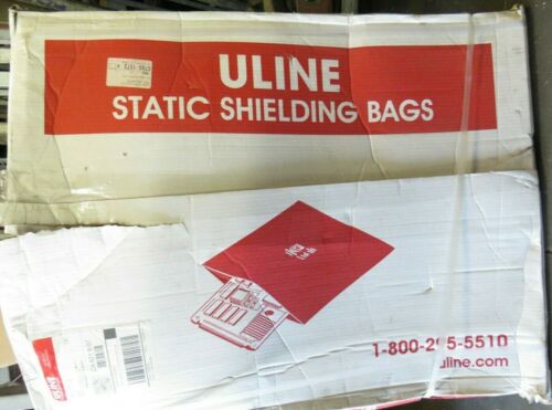 (75) Uline S-3446BX Static Shield Shielding Bag 24" x 23-1/2" Reclosable w/Print - Picture 1 of 9